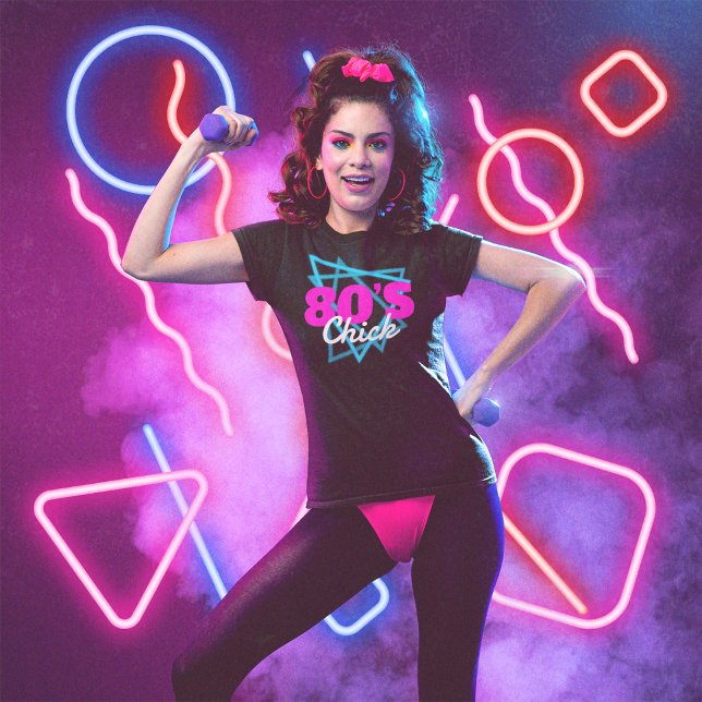 In den 1980er Jahren Geborener Kick, Retro Pink &  T-Shirt (Von Creator hochgeladen)