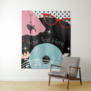 In den 50er Jahren verkleidet man Retro-Vintages P Wandteppich