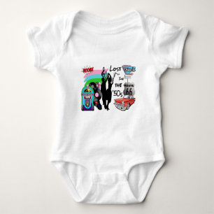 In den 50ern verloren Retro-Kühles Design Baby Strampler