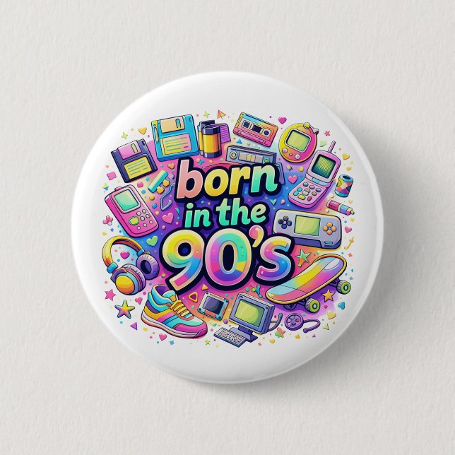 In den 90ern geboren button (Vorderseite)