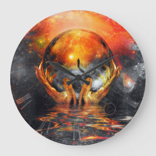 In den Händen des Schöpfers Große Wanduhr