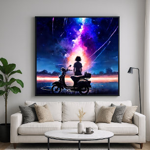 In den Himmel schauen - Illustrationskunststil Poster