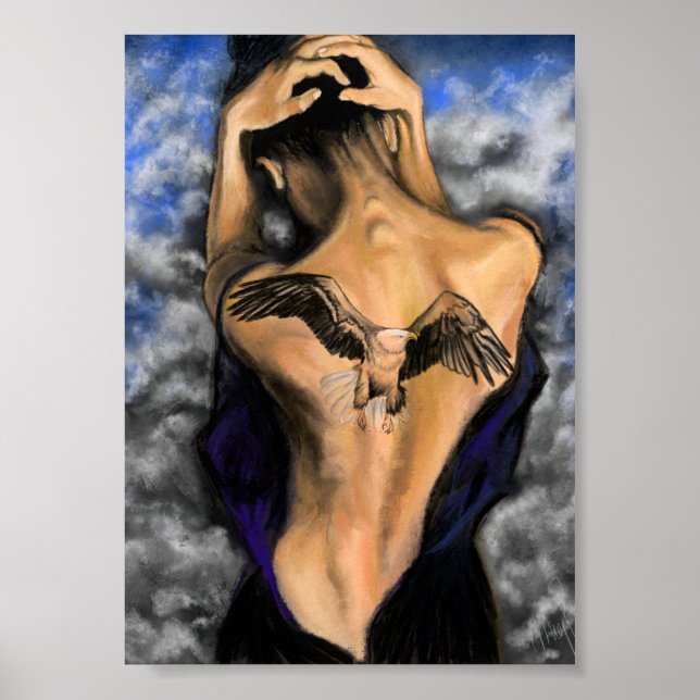 In den Höhen - Frau - Poster - Malerei (Vorne)
