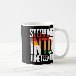 In den Juneteenth Afro-Frau und Mann Schwarz einta Kaffeetasse