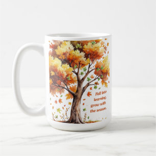 In den Lernherbst – Inspirierender Herbst Kaffeetasse