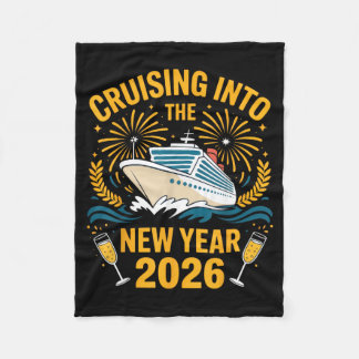 In den neuen Jahr 2026 cruisen - Meeresliebhaber f Fleecedecke
