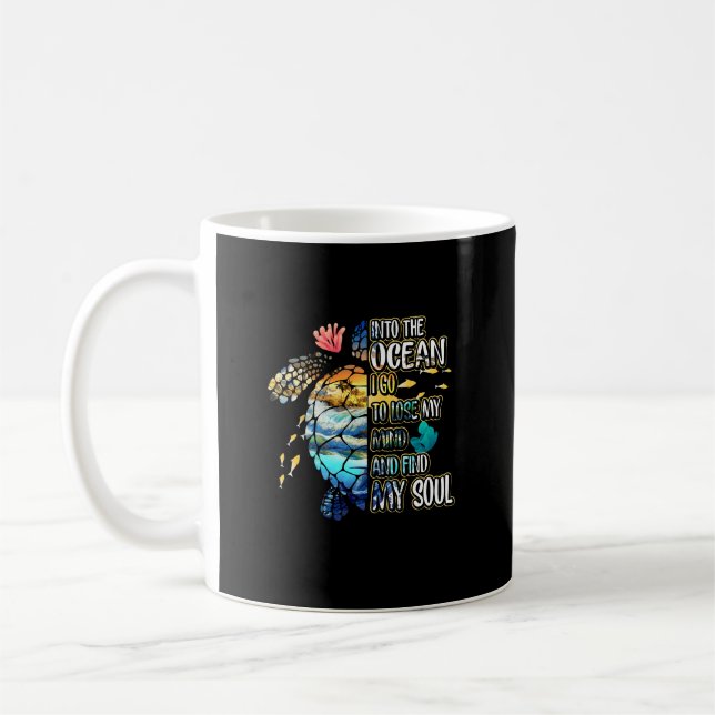 In den Ozean gehe ich, um meinen Geist zu verliere Kaffeetasse (Links)
