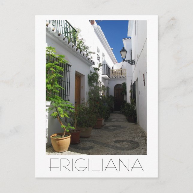 In den schmalen Straßen von Frigiliana, Spanien Postkarte (Vorderseite)