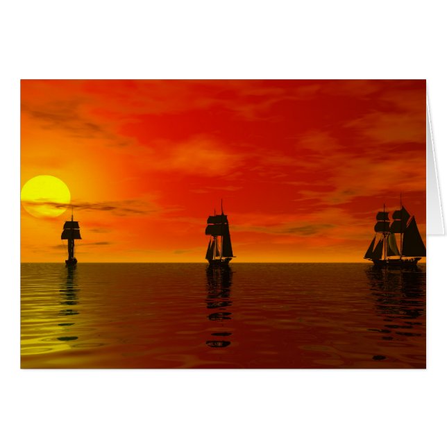 In den Sonnenuntergang (Vorderseite (Horizontal))