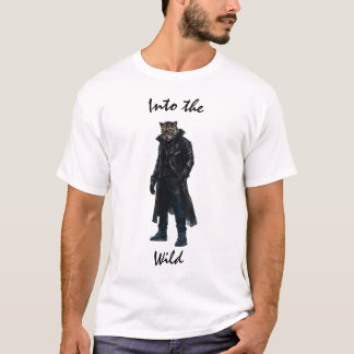 In den T - Shirt des wilden Panther Kriegers