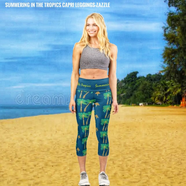In den Tropen einladen Capri Leggings (Von Creator hochgeladen)