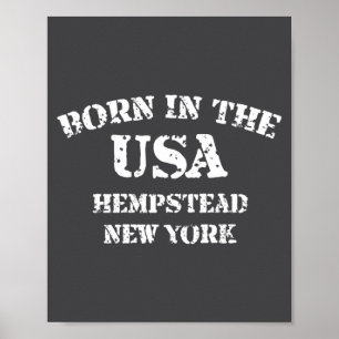 In den USA geboren Hempstead New York abgenutztes Poster