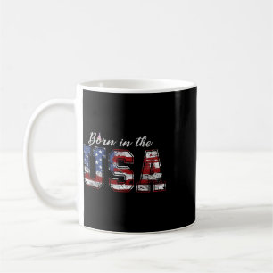 In Den USA Geborenes T-Shirt US-Flagge 4. Juli Geb Kaffeetasse