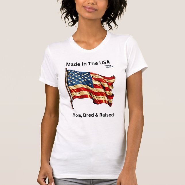 In den USA hergestellt Patriotischer T - Shirt w/D (Vorderseite)