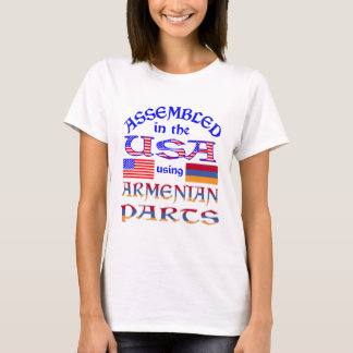 In den USA unter Verwendung armenischer Teile Frau T-Shirt