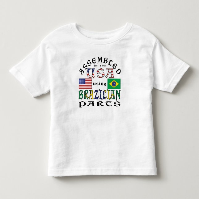 In den USA unter Verwendung brasilianischer Teile  Kleinkind T-shirt (Vorderseite)
