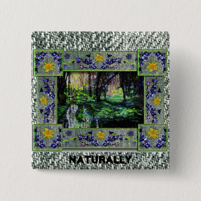 In den Wald Button (Vorderseite)