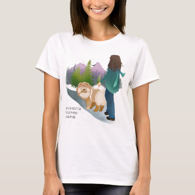 IN DEN WALD GEHE ICH - Chow Teeshirt, weiß T-Shirt (Vorderseite)