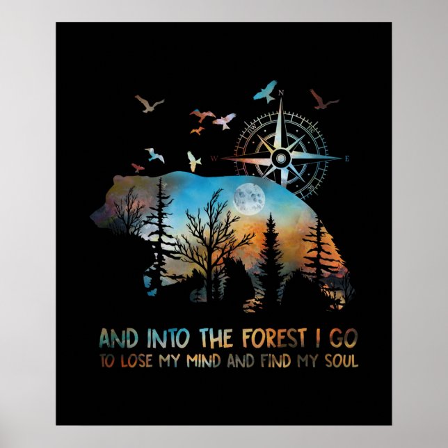 In den Wald gehe ich meinen Geist verlieren Poster (Vorne)