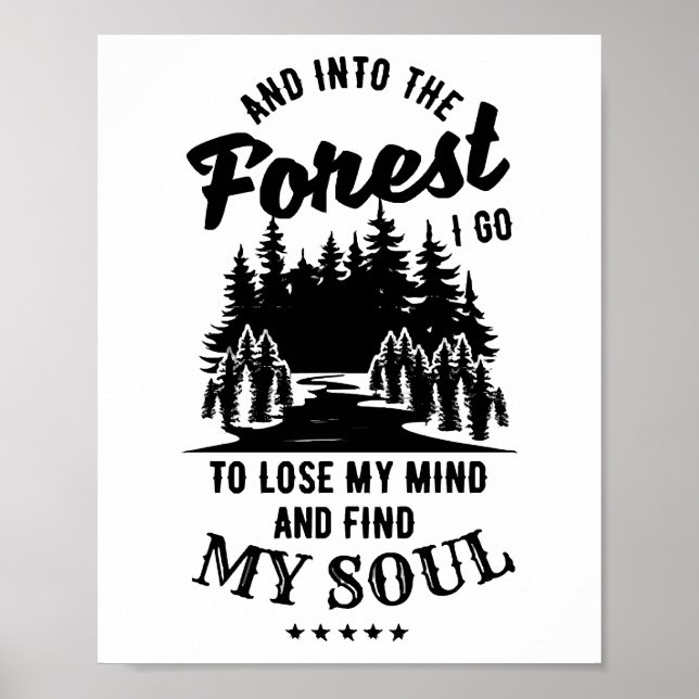 In den Wald gehe ich Poster (Vorne)