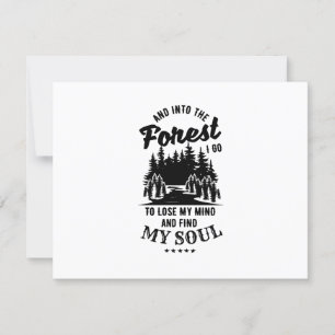 In den Wald gehe ich RSVP Karte