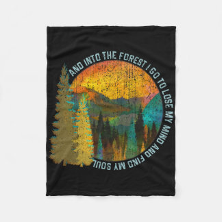 In den Wald gehe ich Wandern Shirt Naturliebhaber Fleecedecke