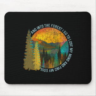 In den Wald gehe ich Wandert-Shirt Naturliebhaber Mousepad