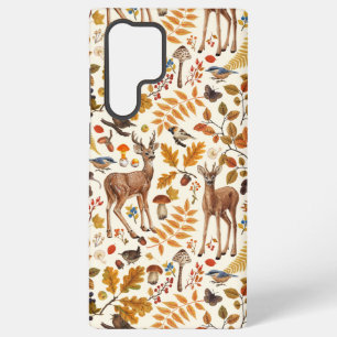 In den Wald/Herbst Hirsche auf weiß Samsung Galaxy Hülle