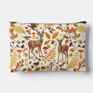 In den Wald/Herbst Hirsche auf weiß Zubehörtasche