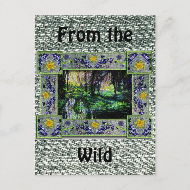 In den Wald Postkarte (Vorderseite)