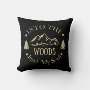 In den Wald Wandern Wanderer Geschenk Kissen