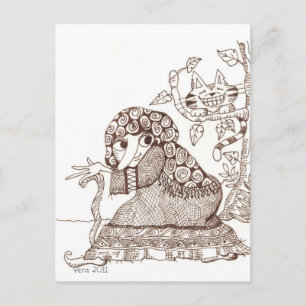 In den Wäldern Ukrainisches Folk ARt Postkarte
