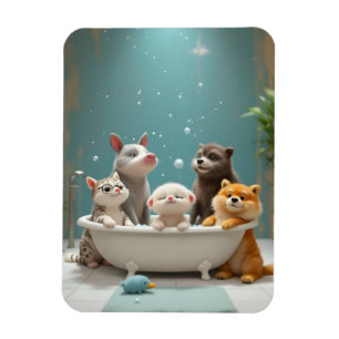 In der Badewanne lebende Tiere Magnet