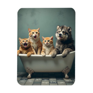 In der Badewanne lebende Tiere Magnet