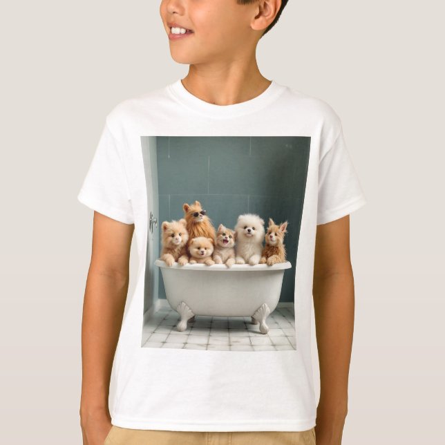 In der Badewanne lebende Tiere T-Shirt (Vorderseite)