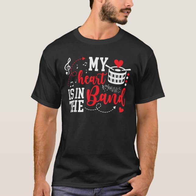 In der Band Schlagzeug Mama eines Perkussionisten  T-Shirt (Vorderseite)