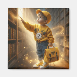 In der Bibliothek - Gelbes Magnet