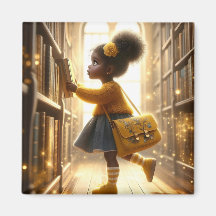 In der Bibliothek - Gelbes Magnet