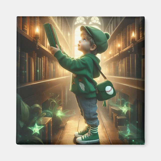 In der Bibliothek - Green Magnet (Vorne)