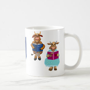 In der Bibliothek Kaffeetasse