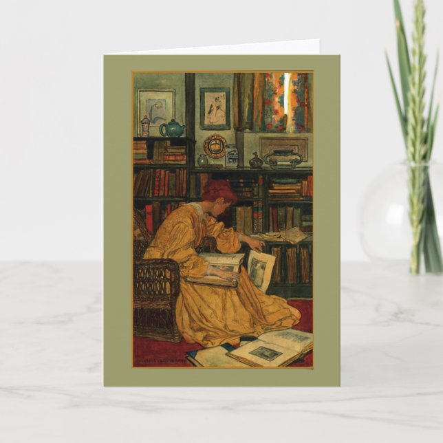 In der Bibliothek Karte (Vorderseite)