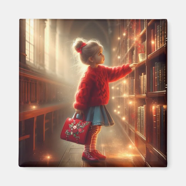 In der Bibliothek - Rotes Magnet (Vorne)