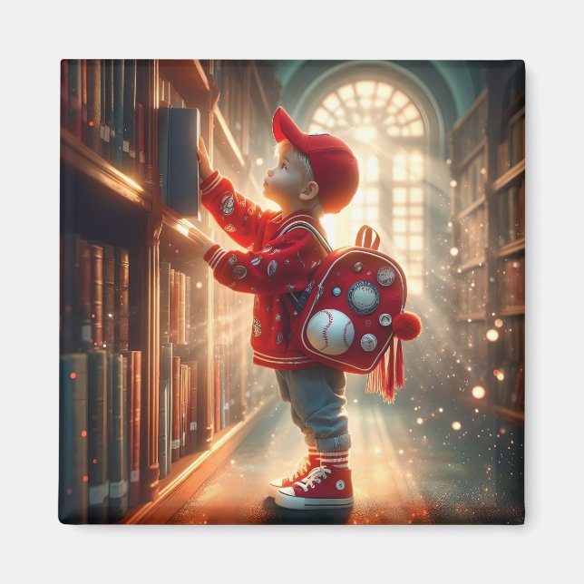 In der Bibliothek - Rotes Magnet (Vorne)