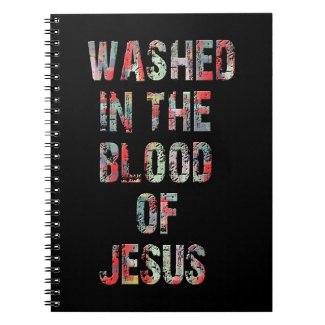 IN DER BLUT DES JESUS CHRISTT T-Shirts VERSCHMUTZT Notizblock (Vorderseite)