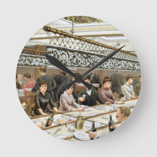 In der Bucht Abendessen-Zeit - ein Runde Wanduhr