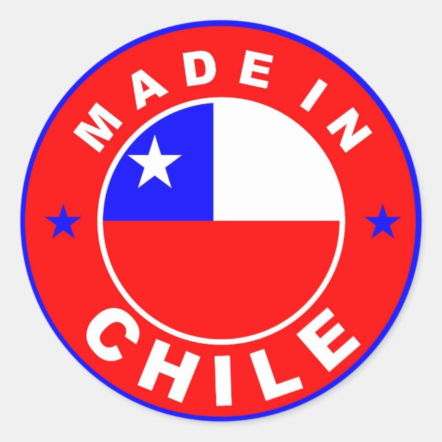 in der Chile-Länderflagge Runder Aufkleber (Vorderseite)