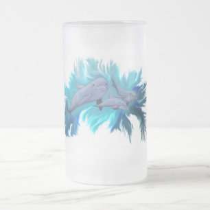 In der Delfin - Schule Mattglas Bierglas