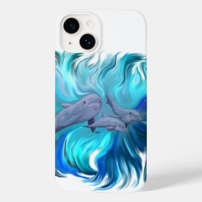 In der Dolphin-Schule Case-Mate iPhone 14 Hülle (Rückseite)