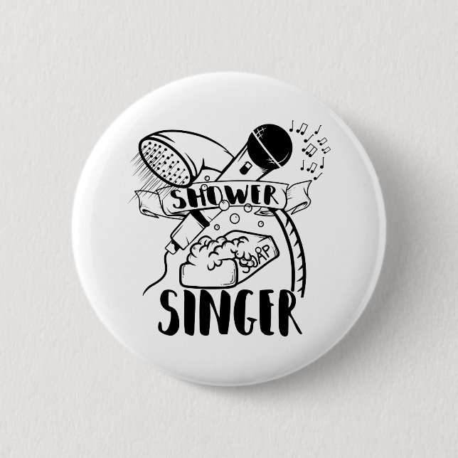 In der Dusche singen Button (Vorderseite)