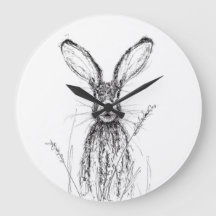 In der Ecke Uhr - Hasen